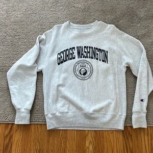 George Washington University Reverse Weave Champion Crewneck